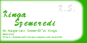 kinga szemeredi business card